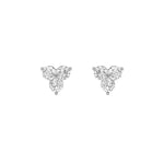 1.5CTW Round Shaped Lab Grown Diamond (F/VS) Three Stone Earrings in 14K Gold