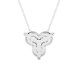 1CTW Round Shaped Lab Grown Diamond (F/VS) Three Stone Pendant in 14K Gold