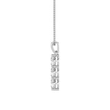 1CTW Round Shaped Lab Grown Diamond (F/VS) Three Stone Pendant in 14K Gold