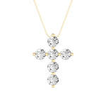 1.5CTW Round Shaped Lab Grown Diamond (F/VS) Cross Pendant in 14K Gold