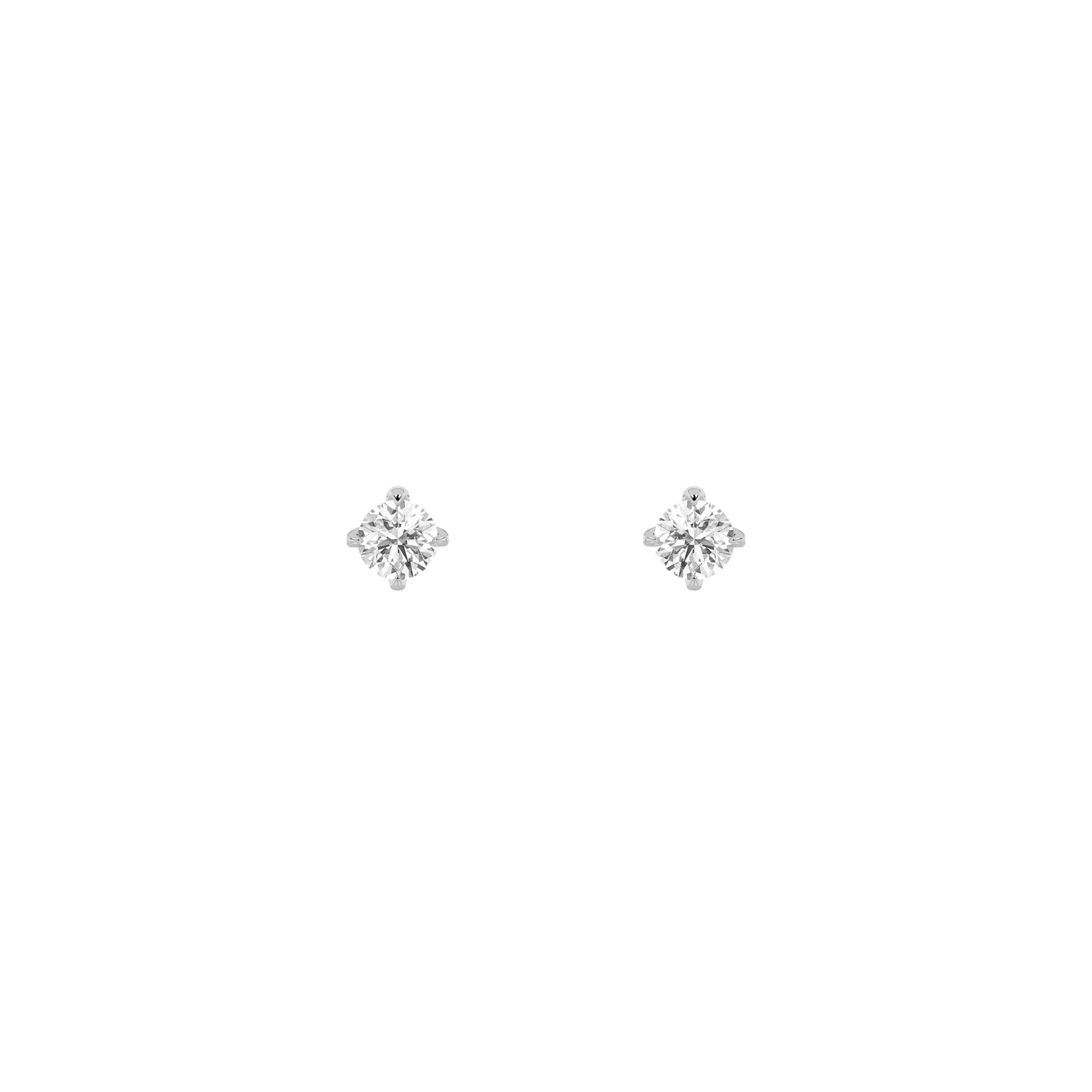 0.25CTW Round Shaped Lab Grown Diamond (F/VS) Stud Earrings in 14K Gold
