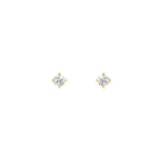 0.25CTW Round Shaped Lab Grown Diamond (F/VS) Stud Earrings in 14K Gold