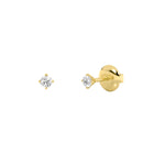 0.25CTW Round Shaped Lab Grown Diamond (F/VS) Stud Earrings in 14K Gold