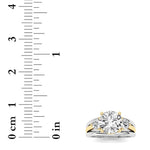 3CTW Oval Shaped Lab Grown Diamond (F/VS) Two Tone Solitaire Engagement Ring in 14K Gold