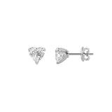 2CTW Heart Shaped Lab Grown Diamond (F/VS) Heart Shaped Earrings in 14K Gold