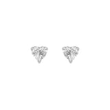 2CTW Heart Shaped Lab Grown Diamond (F/VS) Heart Shaped Earrings in 14K Gold