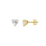 2CTW Heart Shaped Lab Grown Diamond (F/VS) Heart Shaped Earrings in 14K Gold