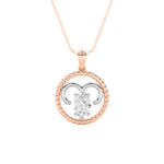 1CTW Oval Shaped Lab Grown Diamond (F/VS) Zodiac Pendant in 14K Gold