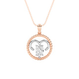 1CTW Oval Shaped Lab Grown Diamond (F/VS) Zodiac Pendant in 14K Gold