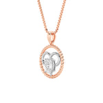 1CTW Oval Shaped Lab Grown Diamond (F/VS) Zodiac Pendant in 14K Gold