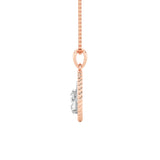 1CTW Oval Shaped Lab Grown Diamond (F/VS) Zodiac Pendant in 14K Gold
