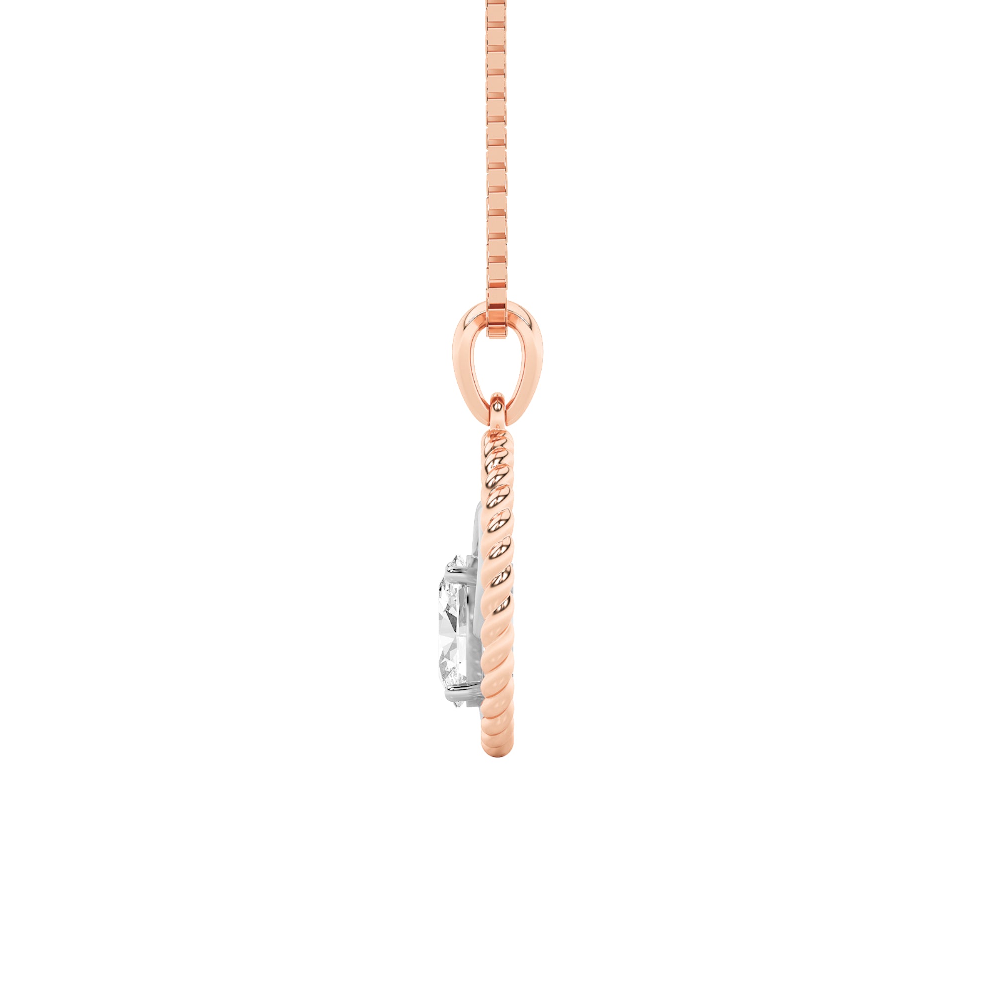 1CTW Oval Shaped Lab Grown Diamond (F/VS) Zodiac Pendant in 14K Gold