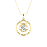 1CTW Round Shaped Lab Grown Diamond (F/VS) Zodiac Pendant in 14K Gold