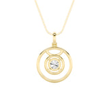 1CTW Round Shaped Lab Grown Diamond (F/VS) Zodiac Pendant in 14K Gold