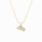 1CTW Pear Shaped Lab Grown Diamond (F/VS) Zodiac Pendant in 14K Gold