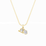 1CTW Pear Shaped Lab Grown Diamond (F/VS) Zodiac Pendant in 14K Gold