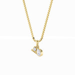 1CTW Pear Shaped Lab Grown Diamond (F/VS) Zodiac Pendant in 14K Gold