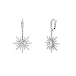 2CTW Round Shaped Lab Grown Diamond (F/VS) Dangle Earrings in 14K Gold