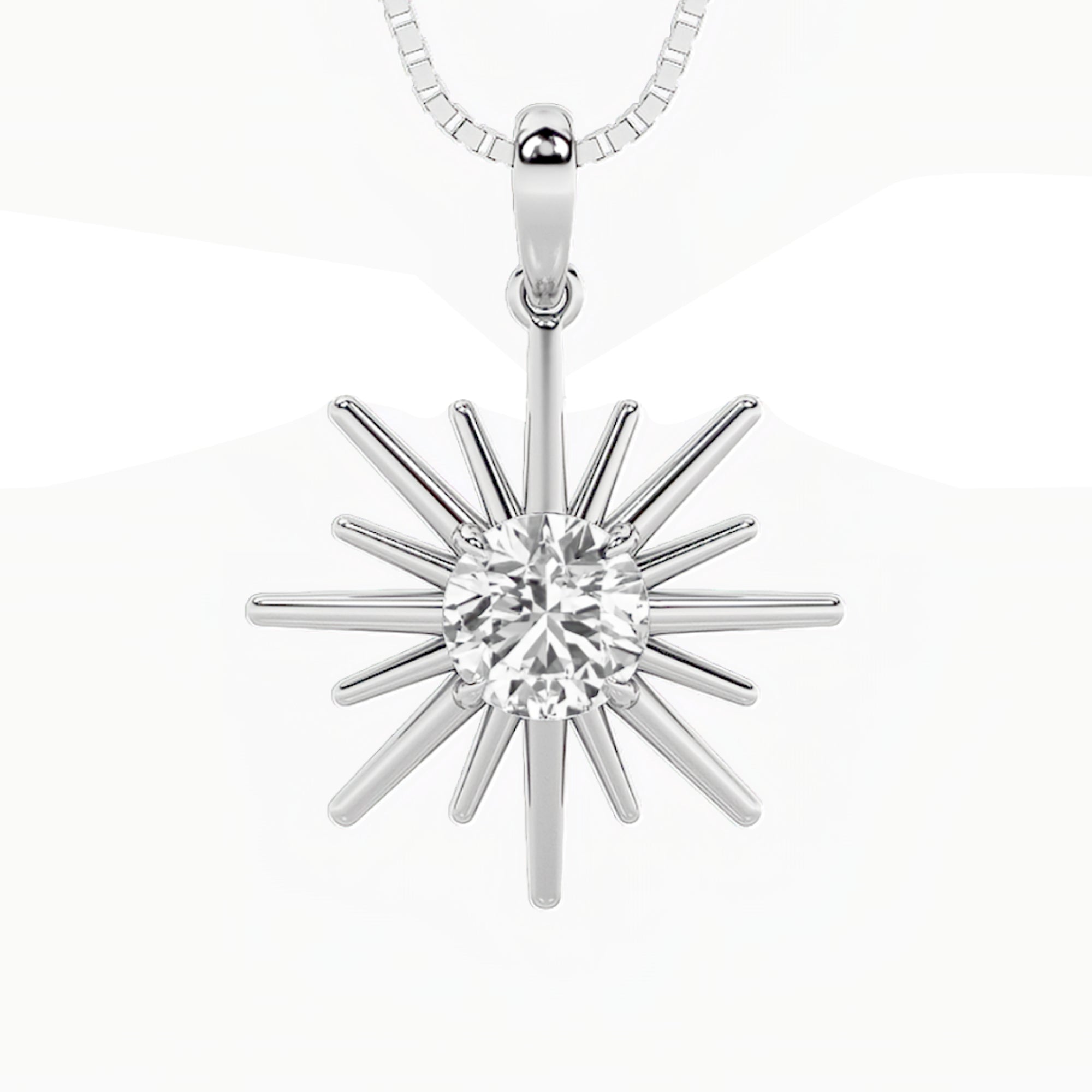 1.5CTW Round Shaped Lab Grown Diamond (F/VS) Astralis Pendant in 14K Gold