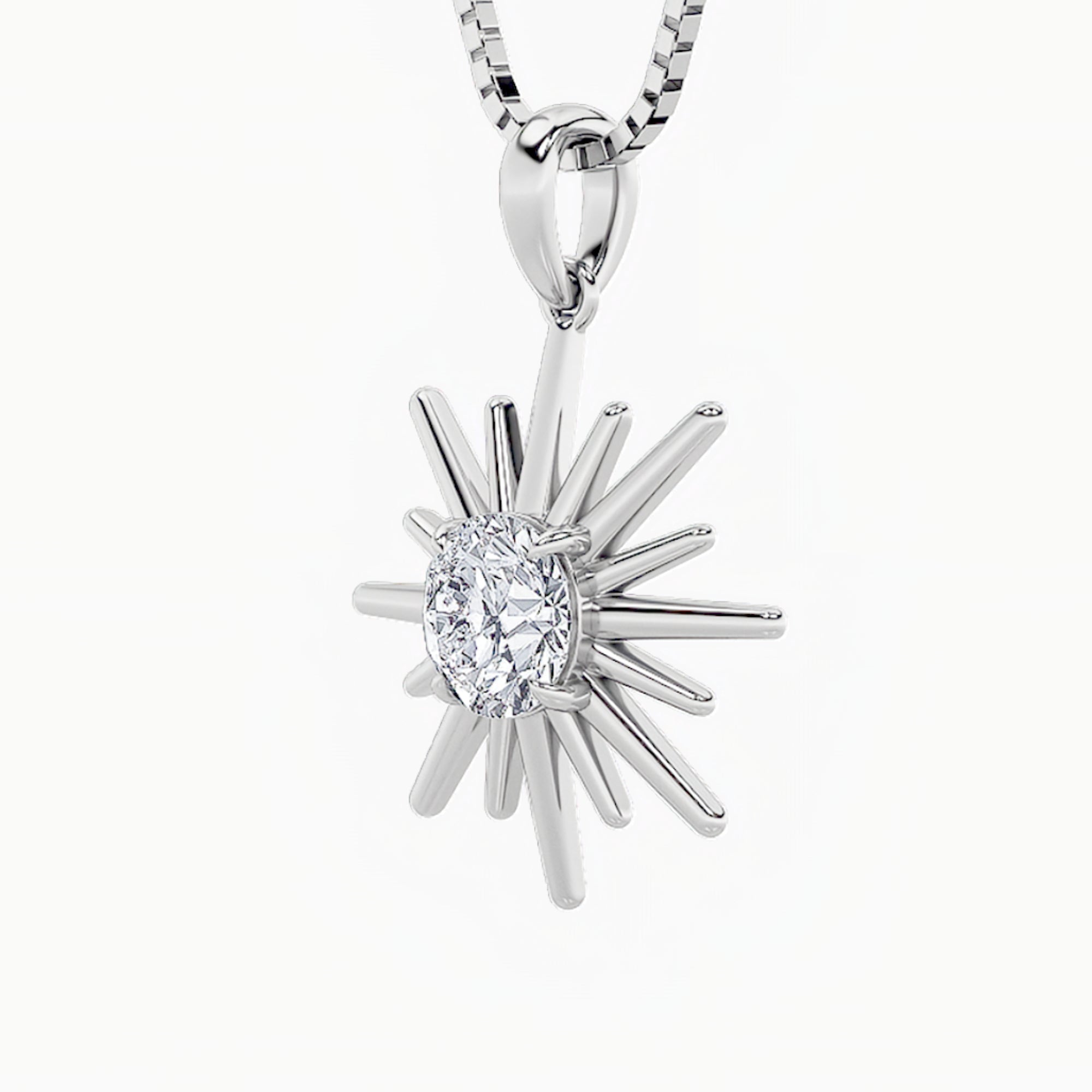 1.5CTW Round Shaped Lab Grown Diamond (F/VS) Astralis Pendant in 14K Gold
