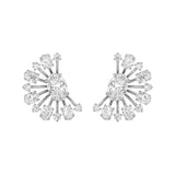 4.5CTW Oval Shaped Lab Grown Diamond (F/VS) Astralis Earrings in 14K Gold