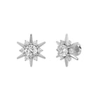 2CTW Round Shaped Lab Grown Diamond (F/VS) Astralis Earrings in 14K Gold