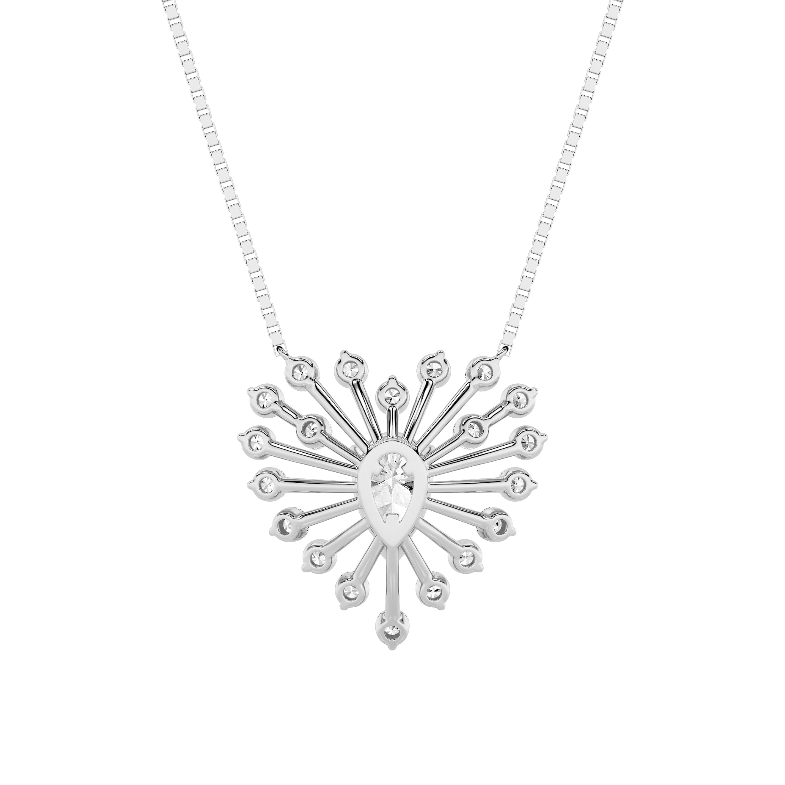 1.5CTW Pear Shaped Lab Grown Diamond (F/VS) Astralis Necklace in 14K Gold