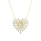 1.5CTW Pear Shaped Lab Grown Diamond (F/VS) Astralis Necklace in 14K Gold