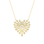 1.5CTW Pear Shaped Lab Grown Diamond (F/VS) Astralis Necklace in 14K Gold