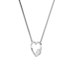 0.5CTW Oval Shaped Lab Grown Diamond (F/VS) Heart Shaped Necklace in 14K Gold