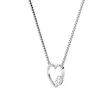 0.5CTW Oval Shaped Lab Grown Diamond (F/VS) Heart Shaped Necklace in 14K Gold