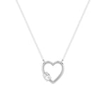 0.5CTW Oval Shaped Lab Grown Diamond (F/VS) Heart Shaped Necklace in 14K Gold