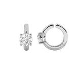 0.25CTW Round Shaped Lab Grown Diamond (F/VS) Huggie Cuff Half Pair Earrings in 14K Gold