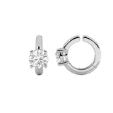 0.25CTW Round Shaped Lab Grown Diamond (F/VS) Huggie Cuff Half Pair Earrings in 14K Gold