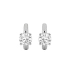 0.25CTW Round Shaped Lab Grown Diamond (F/VS) Huggie Cuff Half Pair Earrings in 14K Gold