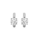 0.25CTW Round Shaped Lab Grown Diamond (F/VS) Huggie Cuff Half Pair Earrings in 14K Gold