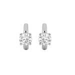 0.5CTW Round Shaped Lab Grown Diamond (F/VS) Huggie Cuff Half Pair Earrings in 14K Gold