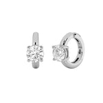 0.5CTW Round Shaped Lab Grown Diamond (F/VS) Huggie Cuff Half Pair Earrings in 14K Gold