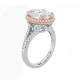 4.5CTW Oval Shaped Lab Grown Diamond (F/VS) Bold Accented Statement Engagement Ring in 14K Gold