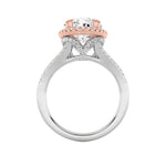 4.5CTW Oval Shaped Lab Grown Diamond (F/VS) Bold Accented Statement Engagement Ring in 14K Gold