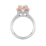4.5CTW Oval Shaped Lab Grown Diamond (F/VS) Bold Accented Statement Engagement Ring in 14K Gold