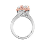 4.5CTW Oval Shaped Lab Grown Diamond (F/VS) Bold Accented Statement Engagement Ring in 14K Gold