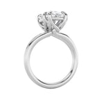 5CTW Oval Shaped Lab Grown Diamond (F/VS) Bold Split Shank Solitaire Engagement Ring in 14K Gold