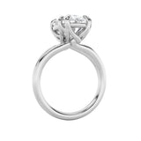 5CTW Oval Shaped Lab Grown Diamond (F/VS) Bold Split Shank Solitaire Engagement Ring in 14K Gold