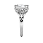 5CTW Oval Shaped Lab Grown Diamond (F/VS) Bold Split Shank Solitaire Engagement Ring in 14K Gold