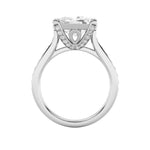 4.5CTW Elongated Cushion Shaped Lab Grown Diamond (F/VS) Bold Accented East West Set Engagement Ring in 14K Gold