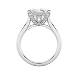 4.5CTW Elongated Cushion Shaped Lab Grown Diamond (F/VS) Bold Accented East West Set Engagement Ring in 14K Gold