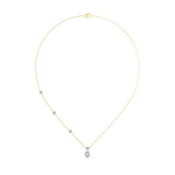 3.5CTW Oval Shaped Lab Grown Diamond (F/VS) Strata Chic Collection Necklace in 14K Gold