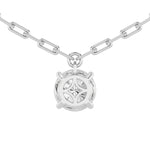 2CTW Round Shaped Lab Grown Diamond (F/VVS) Strata Chic Collection Necklace in 14K Gold