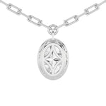 2CTW Oval Shaped Lab Grown Diamond (F/VS) Strata Chic Collection Necklace in 14K Gold